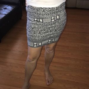 Tribal print skirt.